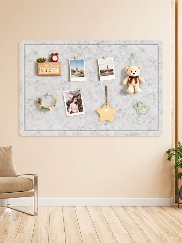 Fwpelt Nordic Style Rounded Corner Felt Photo Wall | Self-Adhesive No-Drill Corkboard Background Wall Sticker | Washable Kids Room Kindergarten Art Display Memo Board