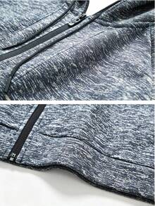 Women's Spring/Autumn Jacket, Outdoor Running Wear, Commuting Outfit, Date Outfit, Sun Protection Essential, Elastic & Comfortable Style, Retro High-End Item, Street Elegant Look, Sportswear, Running Training Gear, Zipper Elastic Fitted Style And Minimalist Design. - Black - View 2