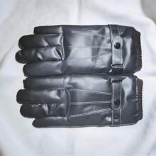INSTOCK! Hot Men's PU Leather Winter Touchscreen Gloves - Thermal Lined Waterproof Windproof Thermal Handwear, Perfect For Driving/Cycling/Outdoor Cold Weather. Ideal Valentine's Day Gift For Him. Wholesale Available, Limited Time, Great Value!