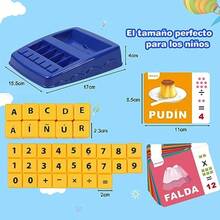 Juego Didacticos 2 en 1 de Numeros y Letras Español Alfabetizacion Interesante Juego con 64 Tarjetas Flash 128 Palabras Juguetes Educativos Montessori Regalo para Niños y Niñas de 3 4 5 6 7 8 AñosDuradero y cultiva el interés de los niños - Multicolor - Ver 6