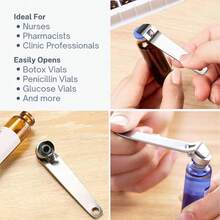 3 Pack Mini Vial Opener, Stainless Steel Bottle Decapper Tool For , Oral Medicines & Beverages, Compact Bottle Opener For Nurses, Pharmacies And Home Use - 1 - Xem 4