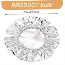 50pcs Aluminum Foil Elastic Food Covers | Fridge Freshness Lids, Fit Bowls, Plates, Dishes - Keep Food Warm & Fresh, Ideal For Christmas Leftovers - Multicolor - View 5