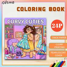 Curves Beauty: Adult Coloring Book, Adorable Curvy Women, Appreciate Beautiful Outfits, Warm And Comfortable, Enjoy Coloring, Women's Gift, Birthday Gift, Mother's Day Gift, Easter, Back To School Gift, Stationery, Party Bag Filler, Hen Party Supplies, Room Decor - Curvy Beauty - View 14