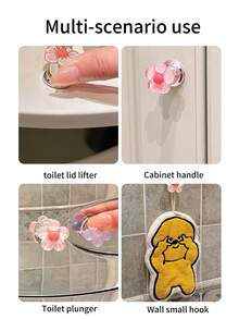 1pc/3pcs Cute Flower Toilet Flush Button, Dedicated For Bathroom Tank Switch Button, Universal Toilet Push-Type