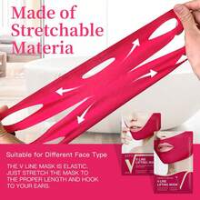 1/2/3/5/6/8/10/15/20pcs V-Shaped Lifting Gel Face Mask, Chin Lifting Patch, Moisturizing Hydrogel Ear Hook Face Mask, Double V Ear Hook V-Line Face Mask, V-Line Lifting Face Mask - Multicolor - View 2