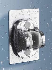 1 st justerbar duschmunstyckehållare, duschfäste för badrum, universal duschmunstyckehållare för väggmontering - Silver - Visa 3