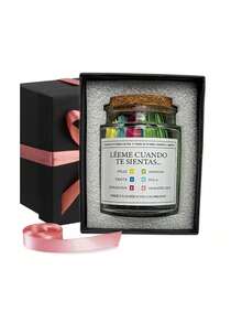 Bible Scripture Glass Jar 1pc Mother's Day Christian Gifts For Women Men, Bible Verse Jar, Read Me When Bible Verses Jar For Emotions And Feelings, Bible Study Church Religious Gifts For Women Men Mom, Dad, Sister, Friend,A Glass Jar With Color-Coded Bible Verses, Containing Spanish Bible Verses - Multicolor - View 1