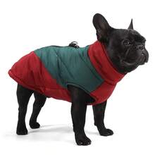 Fashionable Winter Thermal Lined Warm Dog Vest Jacket, Warm Zip-Up Dog Vest Jacket With Dual D-Ring Leash, Waterproof Windproof Jacket, Suitable For Medium Or Large Dogs