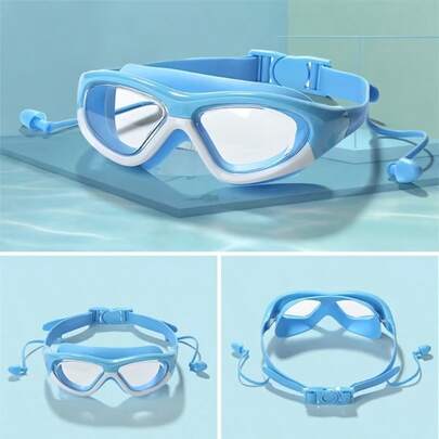 Kids Anti-Fog Swimming Goggles - Adjustable Strap, Ergonomic Design, Anti-Glare Lenses For Clear Underwater Vision - Swimming Lessons, Beach, Water Sports - Blue, Purple, Pink, Mint Green - Great Gift For Kids' Birthday Or Water Party, Swimming Accessories, Beach Essential, Vibrant Kids Gear, Ergonomic Children's Goggles