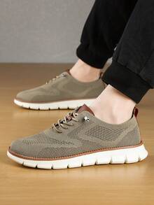 休闲网面鞋，透气，商务百搭。 - 卡其色 - 查看 2