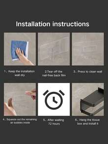 1pc No-Drill Toilet Paper Holder, Hygienic Drawer Roll Paper Rack, Wall-Mounted Bathroom Tissue Holder With Phone Stand, Plastic Material, Dual-Purpose Bathroom Storage Rack Suitable For Tissues And Essentials, Tissue Holder, Wall-Mounted Bathroom Shelf, Bathroom Accesssories, Bathroom Deccor, Room Decor, Valentine's Day, Bathroom Sets