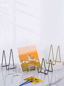 1pc N-Shaped Iron Art Photo Frame Stand, Minimalist Metal Holder For Smartphone/Tablet, Decorative Display Rack - Multicolor - View 1