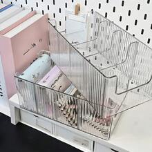 大容量亚克力化妆品收纳盒，面膜收纳盒，透明隔层收纳盒，梳妆台护肤品收纳架 - 彩色 - 查看 7