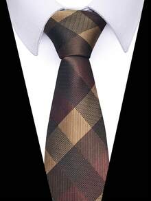 1 pieza Corbata retro marrón de 8CM, adecuada para reuniones de negocios de hombres, novio de boda, fiestas y ocasiones formales - colores mezclados - Ver 16
