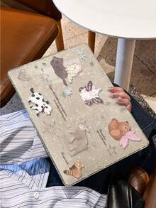 1 pieza Carcasa de portátil de acrílico transparente brillante: Diseño de patrón de animales de dibujos animados, Ligero y a prueba de golpes, Diseño de ventilación 3D, Se adapta a varios modelos (Air 13 2025/Pro 16 M4 etc.), Esencial para la oficina y el estudio - Multicolor - Ver 13