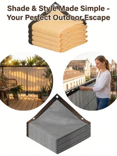 Balcony Privacy Screen Cover,Opaque Fence Covering Privacy, UV Protection Shield For Apartment Railing,Outdoor Patio, Deck, Porch