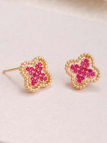 1 đôi/3 đôi bông tai bạc sterling 925 mạ đá Zirconia sang trọng, thanh lịch dành cho nữ, thích hợp đeo hàng ngày, dự tiệc, làm quà tặng bạn bè, bông tai mùa thu, quà Giáng sinh, phụ kiện trang sức bạc thiết kế chữ C kép. - Hoa tai 3 - Xem 15