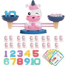 Juguetes Didacticos de Matematicas para Niños Juguetes de Balanza de Equilibrio de Unicornio Montessori Material de Didactico Preescolar para Niños Juegos de Numeros para Niños Juguetes EducativosDuradero y cultiva el interés de los niños - Multicolor - Ver 2