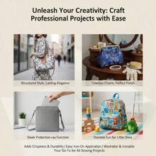 1 Piece Easy Iron White Fusible Thermal Lined - No-Sew Heat-Activated Adhesive, Polyester Fabric For Sewing, Quilting, And Crafts - Essential For DIY Tote Bags, Home Decor Projects, Sewing Accessories, Bag Making, Smooth Texture Fabric - Multicolor - View 11