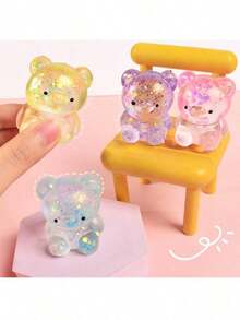 1/2/3/4pcs Squeeze Sensory Stress Relief Toys, Squeezing Sugar Ball Fidget Toys, Containing Viscous Substance, Suitable For Relieving Anxiety, Autism, ADHD, Restlessness And Other Symptoms - Multicolor - View 8
