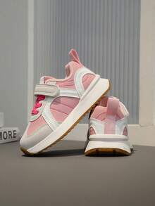 1 Pair Kids Casual Sports Shoes, Girls' Fashion Comfortable Athletic Sneakers, Boys' Running Shoes, Anti-Slip Soft Sole Toddler Runners, Baby First Walking Shoes - Pink - View 7