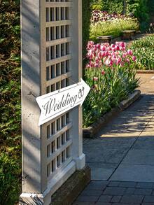 2/4/6/12pcs Wedding Arrow Directional Signs, PVC Material With Hanging Rope, 2 Color Options, Size: 4.7*14.2 Inches - Multicolor - View 5