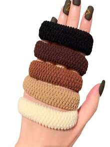 10pcs/Pack Multi-Color Hair Ties, High Elasticity, Hair-Friendly, Casual Street Style For Women, Elegant Stretch, Seamless Design, Perfect For Daily Ponytail, Makeup, Shower, Washing Hair, Commute, Workout, Vacation, School Party, Holiday Gifts. Essential Hair Accessories For Women, Suitable For All Seasons (Spring, Summer, Autumn, Winter). Hair Ties, Hair Ties, Hair Accessories ,Hair Elastics ,Hair Rubber Bands ,Scrunchies ,Hair Rope ,Elastic Hair Tie Elastic Band - Multicolor - View 2