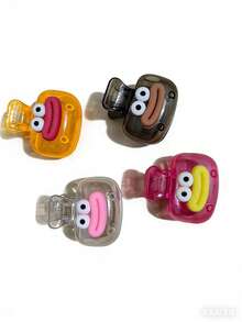 4pcs Sausage Shaped Toothbrush Holder Set, 4-Color Portable Combination, Home & Travel Dual-Use Cute Toothbrush Storage Rack - Multicolor - View 7