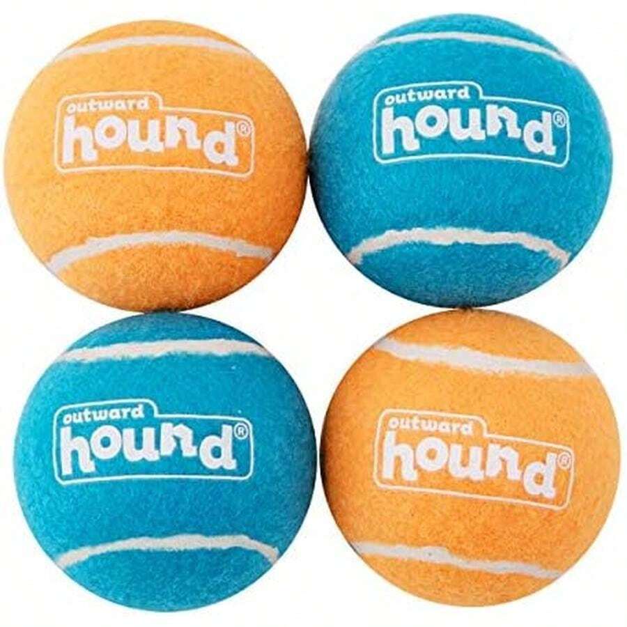 Outward Hound Tennis Ballz Fetch Dog Toy, 4-Pack - / - 查看 1