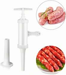 Manual Sausage Maker With Pork Intestine Funnel And Mutton Intestines Funnel, Meat Sausage Stuffer Filler Hand Operated Salami Maker - 1 - 查看 6