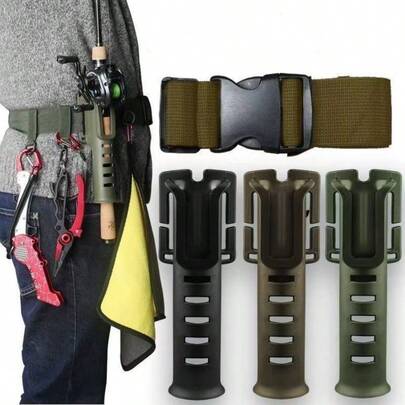 Giá đỡ cần câu di động, dụng cụ luồn cần câu đa năng, giá để cần câu nhanh chóng, dây đeo giữ cần câu có thể tái sử dụng, dùng ngoài trời.