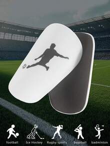 2 piezas Espinilleras de fútbol con protección de impacto reforzada, diseño con patrón de pierna - Multicolor - Ver 7