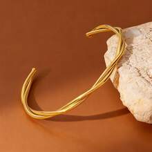 Stainless Steel Infinity Bracelet For Women, Adjustable Twisted Bangle, Suitable For Daily Wear, Eternal Love Jewelry Gift - B327 - View 4