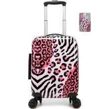 2pcs Girls Luggage Set, Including Playing Cards And 16-Inch Hard Shell Wheeled Carry-On Suitcase, Suitable For Girls Travel And Back To School Season, Meets Airline Regulations