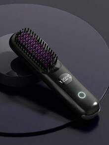 2025 新款 LCD USB 可充电陶瓷加热直发梳，无线便携式卷发器和直发器组合 - 彩色 - 查看 7