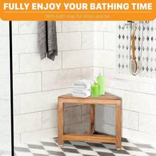 Shower Foot Rest 12 In - Shower Stool For Shaving Legs Small Corner Bathroom Bench Suitable For Small Shower Spaces - Bath Seat Spa Foot Rest Shaving Stool Corner - CornerStool - View 3