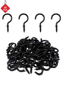 50/100 Pieces Screw Hook, 1 Inch (Approximately 2.5 Cm) Metal Cup Hook Screw Hook Heavy Duty Screw Wood Wall Ceiling Hook Plant Hook Indoor Outdoor For Tableware Craft Basket Lamp Wreath - Bronze, Christmas Decoration, Party Hook - Multicolor - View 17