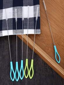 10pcs/Set Stainless Steel Thicker & Longer Straw Cleaning Brushes, Nylon Material, Suitable For Baby Bottles, Water Bottles, Glass Tubes, Kitchen, Bathroom And Home Use - Multicolor - View 2