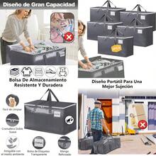 PZW-Cajas para mudanzas de 6 piezas con cremalleras dobles asas y una gran bolsa de almacenamiento impermeable para mudanzas viajes y almacenamiento en el dormitorio Gris8766 - gris - Ver 1