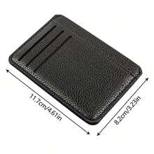 Portfel damski z PU z zapinaną na zamek portmonetką, mini kieszonką na klucze, uchwytem na karty z wieloma przegródkami, etui na karty kredytowe, 1 kieszenią na zamek z 5 przegródkami na karty, portfelem na karty o szerszym designie - Wielokolorowe - Zobacz 2