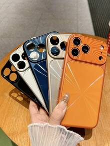 Luxury Aurora Laser Matte Magnetic Phone Case Compatible With IPhone 17 Promax 17 Pro 17 16 Pro Max 16 Pro 16 15 Pro Max 15 Pro 15 14 Pro Max 14 Pro 13 Wireless Charging Anti-Drop Frame Shockproof Back Cover - Silver - View 4