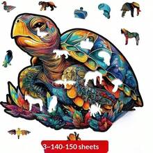 Wooden Puzzle Turtle Christmas Gift Box - Exquisite Asymmetric Puzzle Gift, Personalized Unique Christmas Gift For Adults, Family Interactive Christmas Puzzle Game - Wooden Christmas Puzzle, Wooden Turtle, Wooden Gift Box