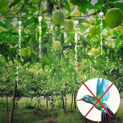 12/6pcs - Bird Deterrent Devices, Reflective Bird Repellent Rods, For Driving Birds Away From Yards, Gardens, Pools, Reflective Tape Hanging Home Decor For Holidays, Birthdays, Parties