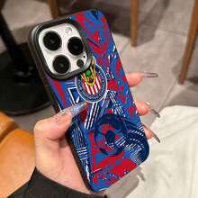 Estuche para teléfono con logotipo de equipo de fútbol y patrón dinámico Compatible con estuches para teléfonos   17  16 Pro Max  15 Pro Max  13 y  12 Hecho de material de TPU que brinda protección contra golpes y caídas Un gran regalo para familiares, amigos, seres queridos, novios / novias y para Navidad - Negro - Ver 6