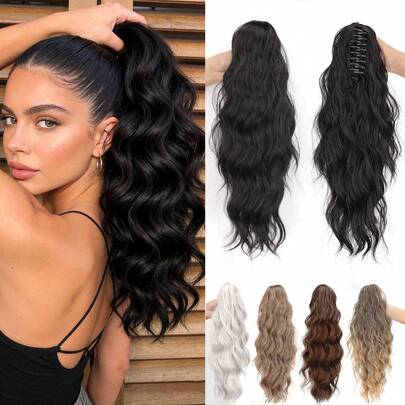 Synthetic Fiber Hair Bun Scrunchies Can Quickly Create Fluffy High Ponytail Effect. Suitable For Halloween, Christmas And Other Occasions.