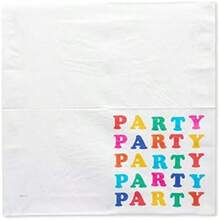 American Greetings Rainbow Party Supplies, platos de postre (36 unidades)(Lunch Napkins) - Multicolor - Ver 2