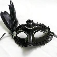 1pc Playful Fox Face Feather Mask, Private And Sexy. Suitable For Wearing At Parties, Gatherings And Festivals. Valentine's Day Costume