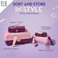 Caboodles Twilight Disco - On--go Girl Costmetic Organizador de maquillaje y accesorios Estuche de transporte, color plateado brillante(Crema de mar sobre lavanda) - Multicolor - Ver 8