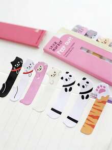 10套/包，106张/包，复古可爱卡通动物宠物便签，适用于学生信息记录和办公标记，1款返校季必备 - 彩色 - 查看 5