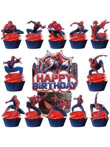 77pcs  Themed Birthday Party Supplies, Including Paper Cups, Tablecloth, Banner, Flags, Balloons, Wholesale For Family Gatherings, Birthday Parties And More - Multicolor - View 11